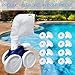 DTH-PANDA Polaris Wheel Screw Pool Cleaner Part for 180/280 Pool Cleaner Replacement Parts C55 C-55, White(Pack of 8 Screws)