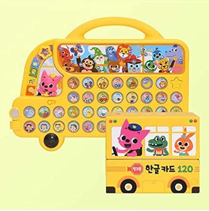 Amazon 핑크퐁 한글 단어카드 사운드북 동요모음 ピンクポンハングルバスかばんアルファベット言語学習単語カードサウンドブック童謡集おもちゃ英語バス 韓国より配送 ベビー マタニティ ベビー マタニティ 通販