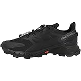 SALOMON Men's Running Shoes, Black/White, 12.5 AU