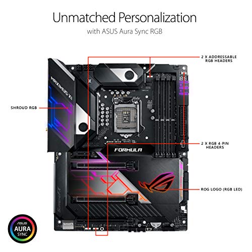 ASUS ROG MAXIMUS XI FORMULA Motherboard ATX LGA1151 Socket Z390  USB Gen USB-C Gen2 USB Gen Bluetooth Gigabit LAN Wi-Fi