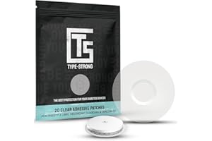 Type Strong 20 Pack Clear Freestyle Libre 3 Adhesive Patches. Waterproof Libre 3 Sensor Covers for Sensitive Skin. Sweat-Resi