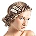 SIQUK 16 Pcs Pearl Hair Clips Large Gold Hair Pin Pearls Bobby Pins with Letter Word Hair Barrettes for Women and Girls