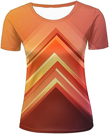 Pete Allan 3D Tshirt colorful Abstract Geometric For Women Summer Top S