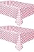 2 Pack Polka Dot Plastic Tablecloth, 108 x 54, Light Pink with White Dots primary