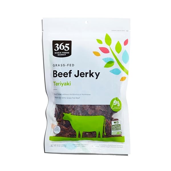365 BY WHOLE FOODS MARKET, TERIYAKI FAMILY SIZE BEEF JERKY, 8 OUNCE