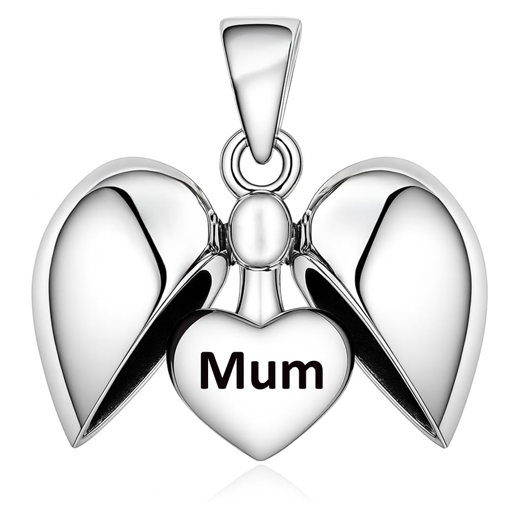 Mum Love Heart Pendant Charm for Pandora Bracelet or Necklace 925 Sterling Silver Her Girls Women - Gift boxed