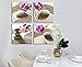 Canvas Print Wall Art-Spa Wall Decor Butterfly Orchid Painting Zen Spa Purple Phalaenopsis Flowers On White Balance Stones 4 Panel Paintings Modern Artwork For Living Room Decoration Flower Home Decor