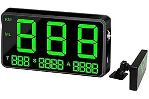 COOLOUS C80 Universal Hud Heads Up Display 4.5'' Large Screen Digital Speedometer Altitude Speed Projector Film Over Speed Warning for Cars & Other Vehicles