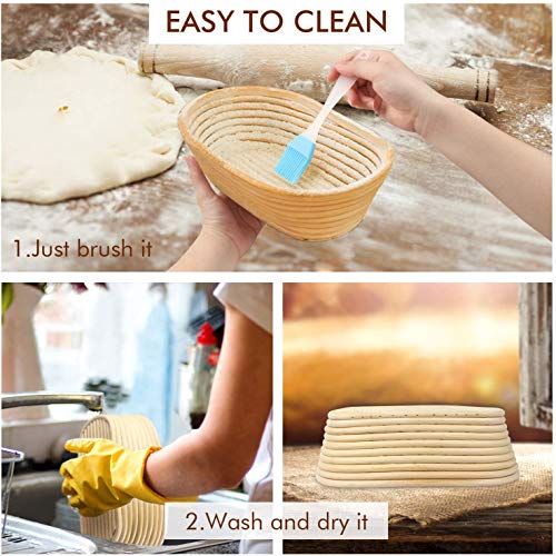 11" Oval Bread Proofing Baskets, Dough Rising Rattan Bread