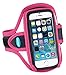Armband for iPhone SE, 5, 5s, 5c & iPod touch 6, 5 - Great for Running, Jogging & Sports – Ultra Reflective, Sweat-Resistant Design [Pink]