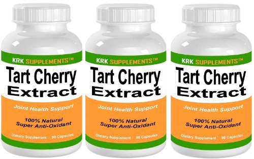 3 Bottles Tart Cherry Extract 900mg Per Serving 270 Total Capsules KRK Supplements