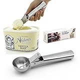 UMS Stainless Steel Ice Cream Scoop Nomstick Easy Trigger Ice Cream Dipper Scoop Watermelon Cookie Dough (7)