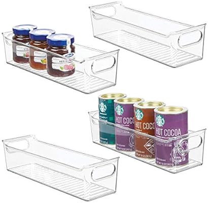 Mdesign Slim Plastic Kitchen Pantry Cabinet Refrigerator Or