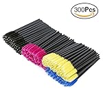 VAMIX 300pcs Multicolor Disposable Mascara Wands Eyelash Applicator Eyebrow Brush Makeup Kit (300 Pieces)