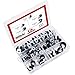 Hilitchi 47-Pcs Zinc Plated Steel Rubber Insulated Clamp Assortment Kit - 1/4~5/8 inch (6.5mm - 16mm)