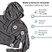 Men's Merino Wool Henley Hoodie - Everyday Weight - Wicking Breathable Anti-Odor - Charcoal Grey - L