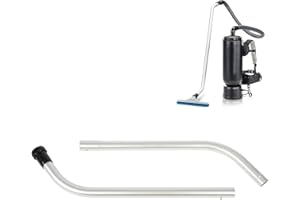 HappyAlley 2 Piece Aluminum S-Wand, Vacuum Wand Replacement for Backpack and Commercial Vacuums, Compatible with Proteam 101338, Compatible with Hoover C2401 Backpack Model, Fit 1.5" Hole