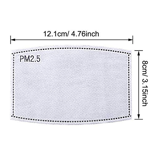 50PCS Adult Activated Carbon PM 2.5 Filter Insert Replaceable Anti Haze