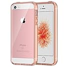 JETech Apple iPhone SE 5S 5 Case Cover Shock-Absorption Bumper Anti-Scratch Clear Back (Rose Gold)