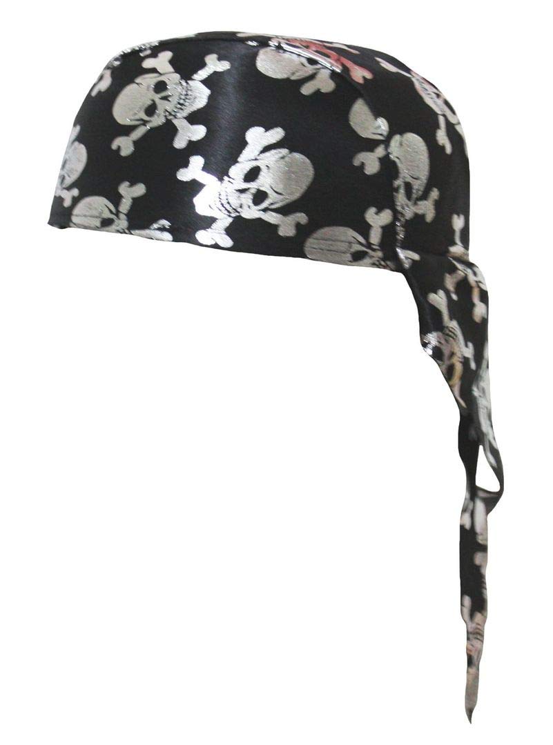 Petitebelle Skulls Pirate Hard Hat (Silver, One Size)