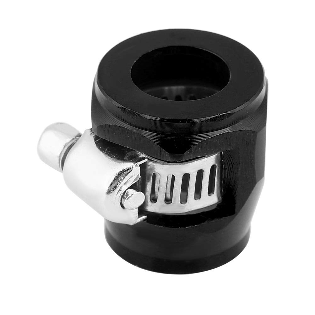 KIMISS KIMISS AN6 Fuel Hose Clamp Finisher Fuel Hose Clamp Line End Finisher Hose End Finisher Hose Finisher Clamp Oil Fuel Hose Clamp Oil Fuel Hose Finisher Aluminum Universal (Black 20mm)