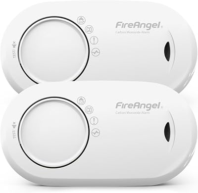 Fireangel FA3313 Carbon Monoxide Alarm 10 Year Sensor Life 2 Pack White