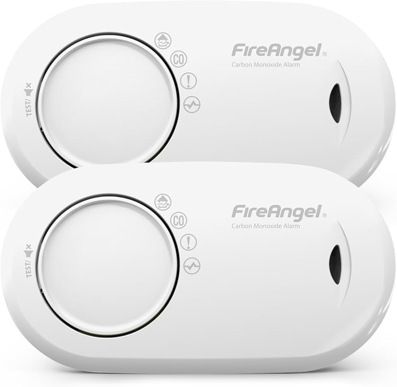 FireAngel FA3820 Carbon Monoxide Detector 10 Year Sealed Battery 2 Pack