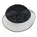 FAYBOX Vintage Mesh Wool Felt Pillbox Flower Women Fascinator Hat Hair Clip BLK
