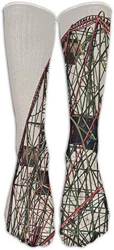 Ferris Wheel Coney Island Vintage Theme Parks Athletic Tube Stockings Women's Men's Classics Knee High Socks Sport Long Sock One Size