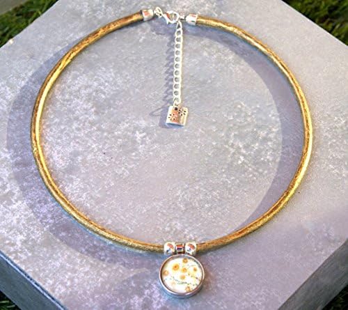 Genuine Leather Snap Jewelry Snap Pendant Noosa Style, Gold Color Ginger Snap Necklace Popper Snap Button Included Custom Lenght.