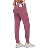 baleaf Women's Fleece Lined Joggers Pants Winter Warm Water Resistant High Waisted Running Hiking Thermal Zipper Pockets