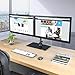 Freestanding Dual Monitor Stand – Adjustable Monitor Mount with Glass Base, Fits 2 Screens up to 27 Inch, Holds up to 22lbs per Armthumb 1