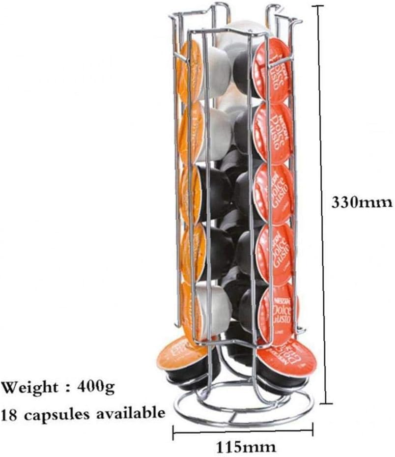 Dolce gusto de cápsulas rack negro café nuevo pod soporte de almacenamiento  24cups cápsulas 2020 nueva cafetera de acero inoxidable giratorio de 360  grados ¡En oferta! - Almacenamiento en el hogar y