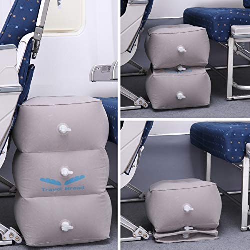 Travel Bread Foot Rest Pillow, 3Level 3Chamber HeightAdjustable