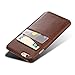 Slim Credit Card Holder, Thin PU Leather Front Pocket Travel Wallet Brown