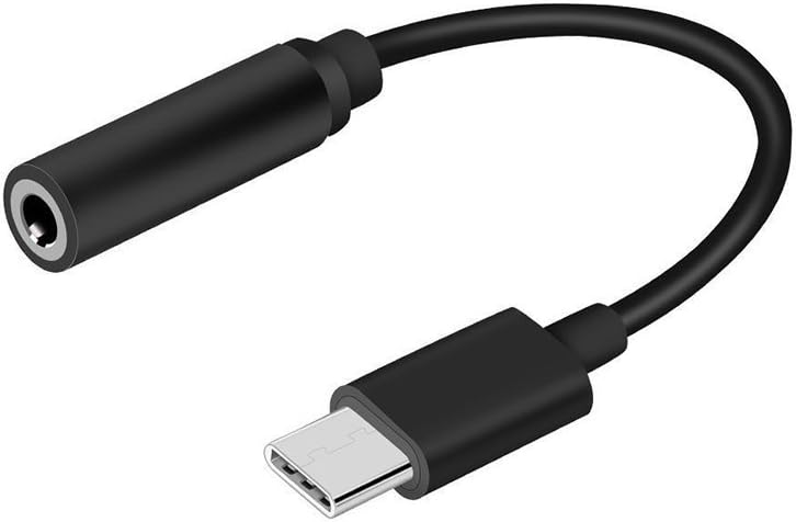 RUITEXUN Type C Headphone Audio Adapter, USB-C to 3.5mm Female Aux Microphone Connector Cable for Motorola Moto Z Droid, XPS13, LeEco Le 2 Max 2 and More Type C Port Devices (Black)