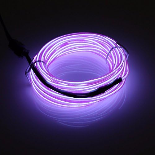 Senhui Neon Light El Wire with Battery Pack (15ft, Purple)