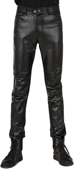 Amazon Piite スキニーパンツ メンズ 男性用 Puレザー ズボン カジュアル 革パンツ ボトムズ無地 レジャー オートバイク 美脚 シルエット 上品 ロングパンツ スタイリッシュ ハンサム ロングパンツ 通販