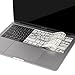 MOSISO Silicone Keyboard Cover Protective Skin Compatible with MacBook Pro 13 inch 2017 & 2016 Release A1708 Without Touch Bar, MacBook 12 inch A1534, White Marble