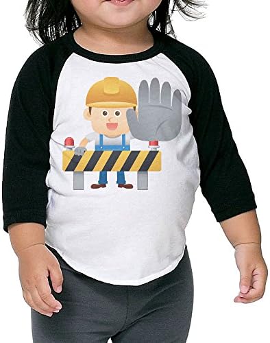 Autumn Kids Toddler Beware Funny Crew Neck 3/4 Sleeves Raglan T Shirts Black US Size 4 Toddler