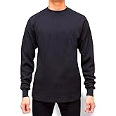 Access Men's Heavyweight Long Sleeve Thermal Crew Neck Top DkGray Medium