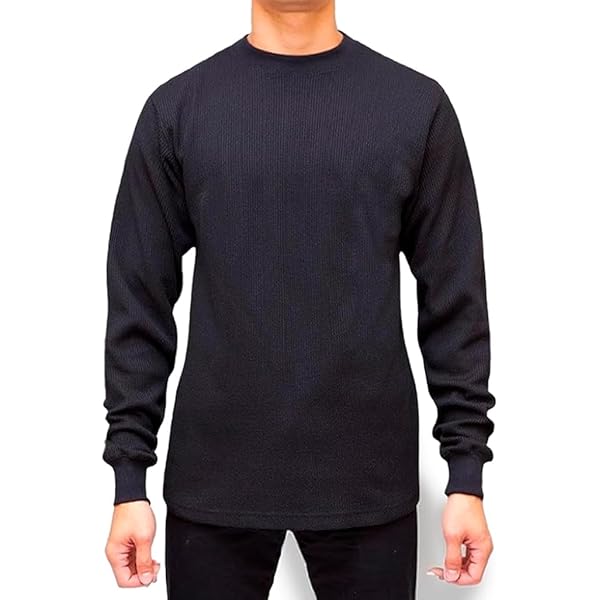 JMR Men's Thermal Shirt Long Sleeve - Heavyweight 100% Cotton