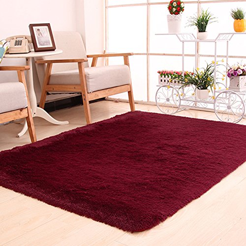 FAVOLOOK Large Plush Shaggy Floor Rug, Thicken Soft Natural Runner Washable Area Mats Floor for Dining Living Room Bedroom Home Office(47.2 x 62.9IN)