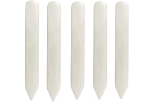 5 Pack Bone Folder and Scoring Tool Plastic Paper Folding Tool Bone Origami Creaser Book-Binding Leather Burnishing Card Maki