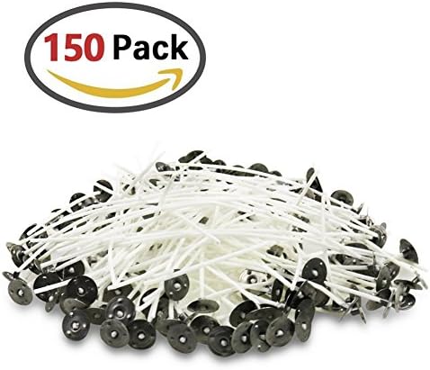 PROMENE Natural Candle Wicks , 100% Cotton Core Low Smoke Pre-waxed Candle Wicks for Candle DIY, Candle Making