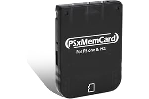 JZW-SHOP PS1 Memory Card with 512MB Micro SD Card, High Speed Game Memory Card for PS1 & PS One Console, Supports Firmware Upgrade and Saves Game Data Black
