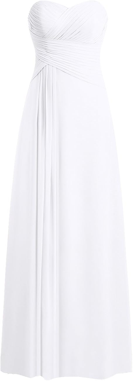 JAEDEN Beach Wedding Dresses Strapless Sweetheart Bridal Gown Chiffon Pleat at  Women’s Clothing store