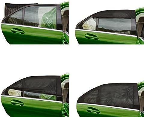 The Window Sox Car Window Sun Shade 2 Pack - Windshield Protection For Kids, Pets & Vehicle Interiors Large Size 49" by 20" for 4WD & Truck (Black)