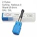 Ougar8 Radius 1 2 3 4mm CNC Carbide Milling Cutter 2 Flutes Center Cutting Premium Ball Nose Endmills Finishing End Mill Long Shank Spiral deep Slotting Router Bits Wood Lathe Tools(4pcs)
