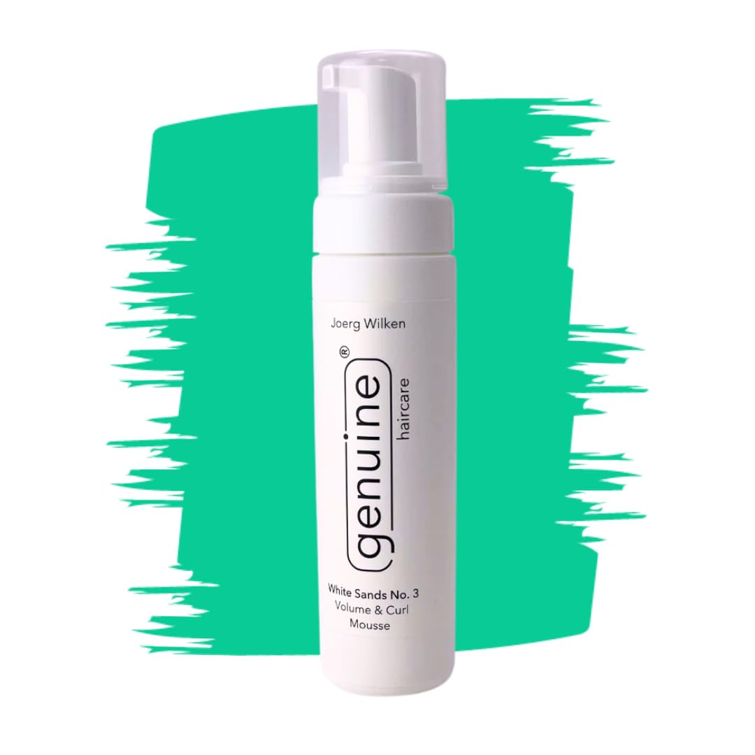 White Sands Mousse for strong firming, volume and shine, great for kneading curls and wet-look, long-lasting, moisturizing, genuine haircare